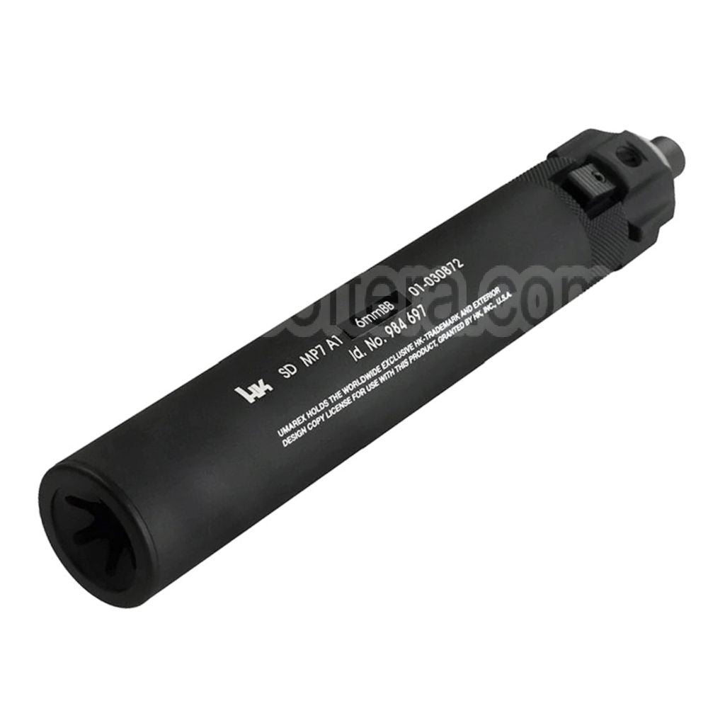 VFC (licence H&amp;K) Détachement rapide MP7A1 Silencieux Convient pour KSC MP7 Série GBB Fusil Airsoft Noir