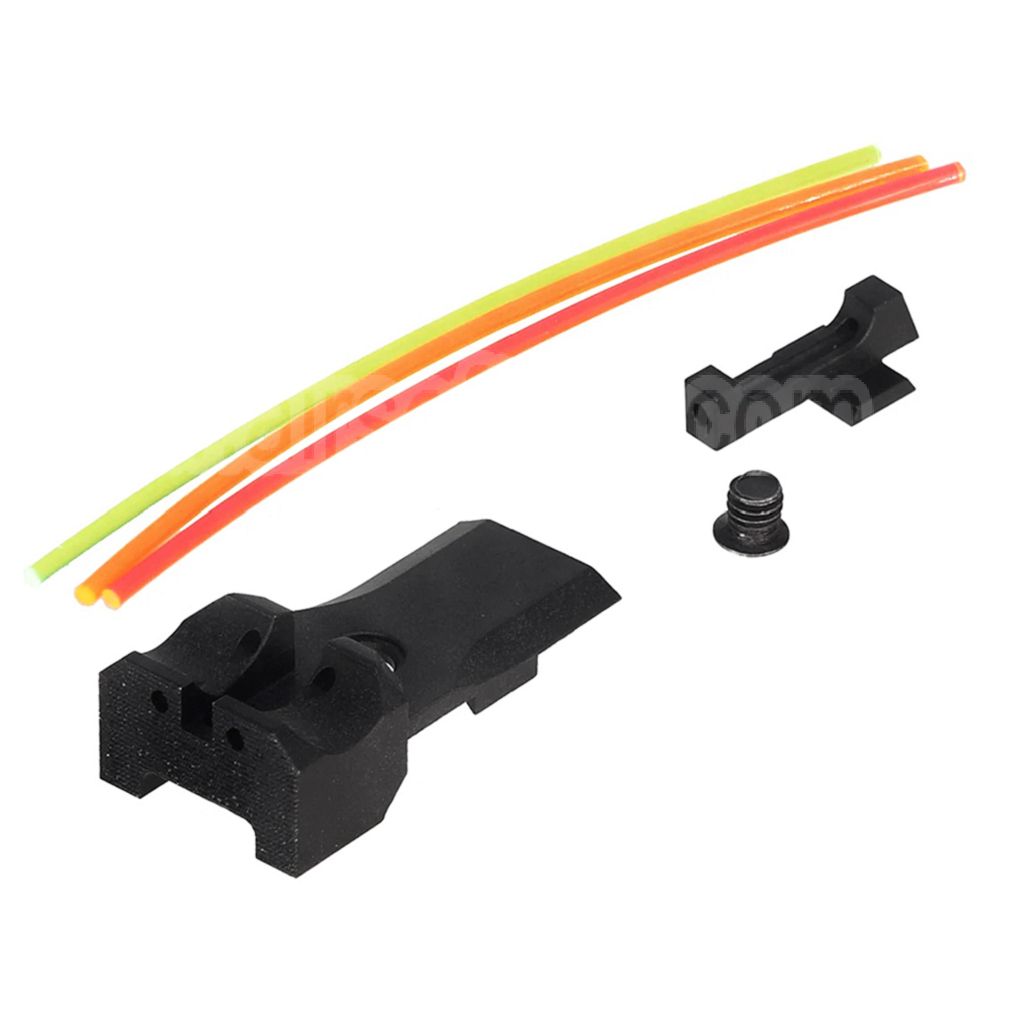 BBT Kit de Guidon Hausse en Fibre Optique en Aluminium adapté pour Tokyo Marui Hi-Capa 5.1 Série GBB Pistolet Airsoft