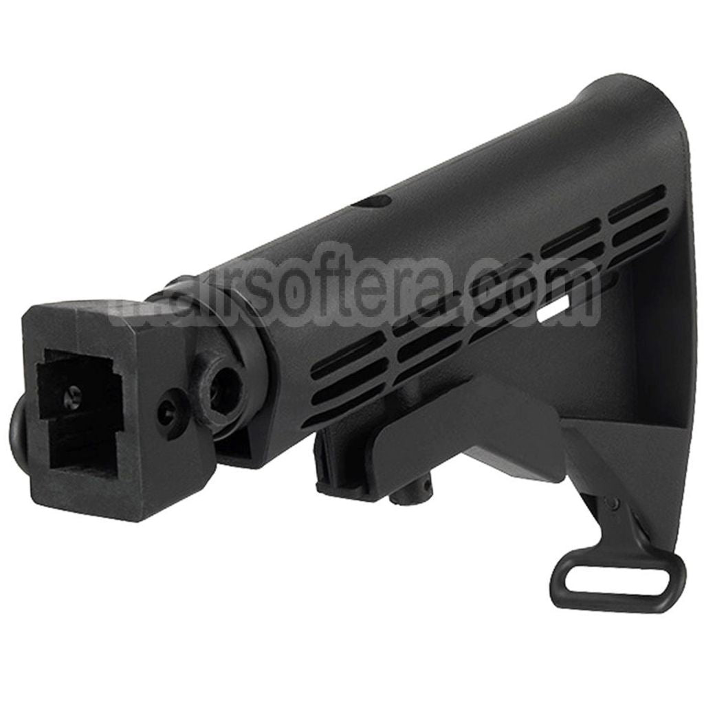 CYMA LE Style 6-Positions Rétractable Crosse avec adaptateur Sangle QD tube tampon Convient pour AK Série AEG Fusils Airsoft Noir