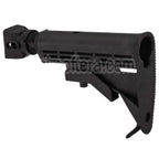 CYMA LE Style 6-Positions Rétractable Crosse avec adaptateur Sangle QD tube tampon Convient pour AK Série AEG Fusils Airsoft Noir