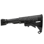CYMA LE Style 6-Positions Rétractable Crosse avec adaptateur Sangle QD tube tampon Convient pour AK Série AEG Fusils Airsoft Noir