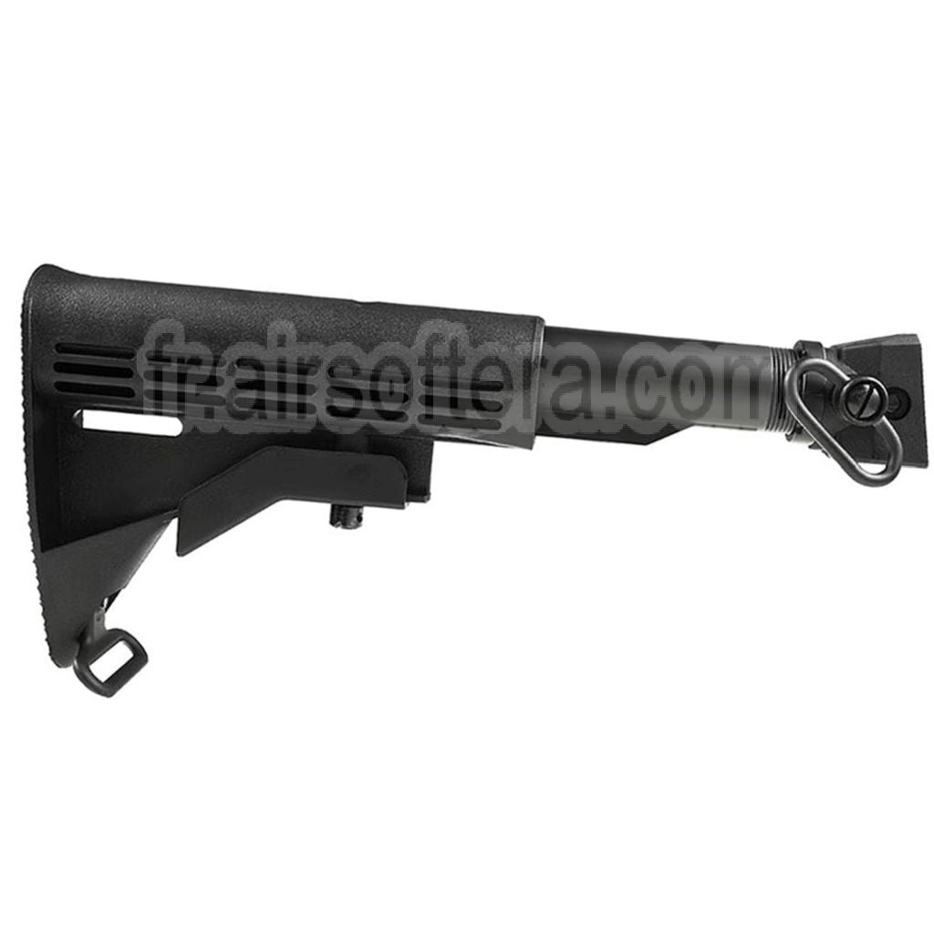 CYMA LE Style 6-Positions Rétractable Crosse avec adaptateur Sangle QD tube tampon Convient pour AK Série AEG Fusils Airsoft Noir