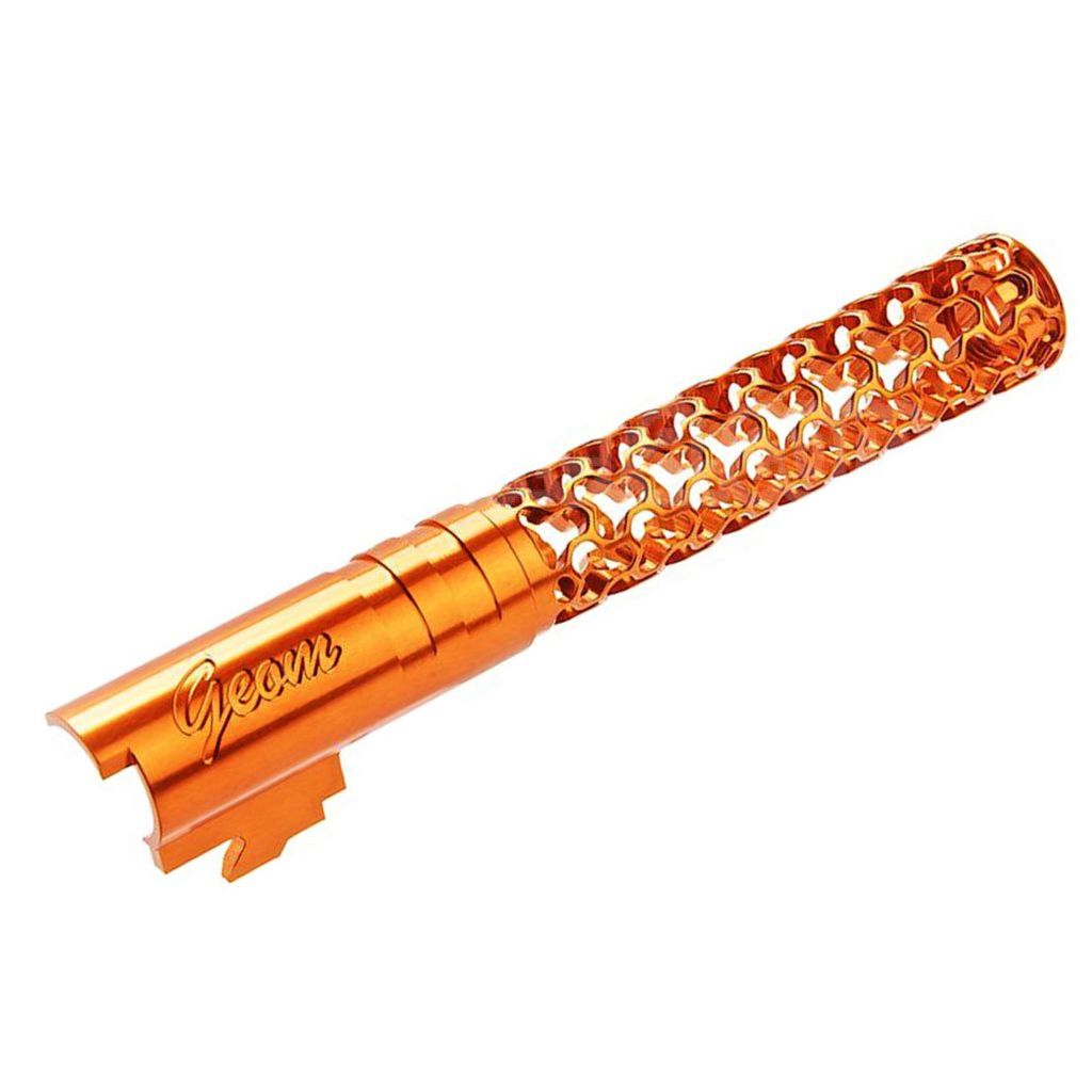 Dr. Black CNC 6063 Aluminium 5 Pouces 125mm Geom Style Canon Extérieur +11mm CW sens horaire Convient pour Armorer Works AW WE-TECH Tokyo Marui Hi-Capa 5.1 Série GBB Pistolet Airsoft