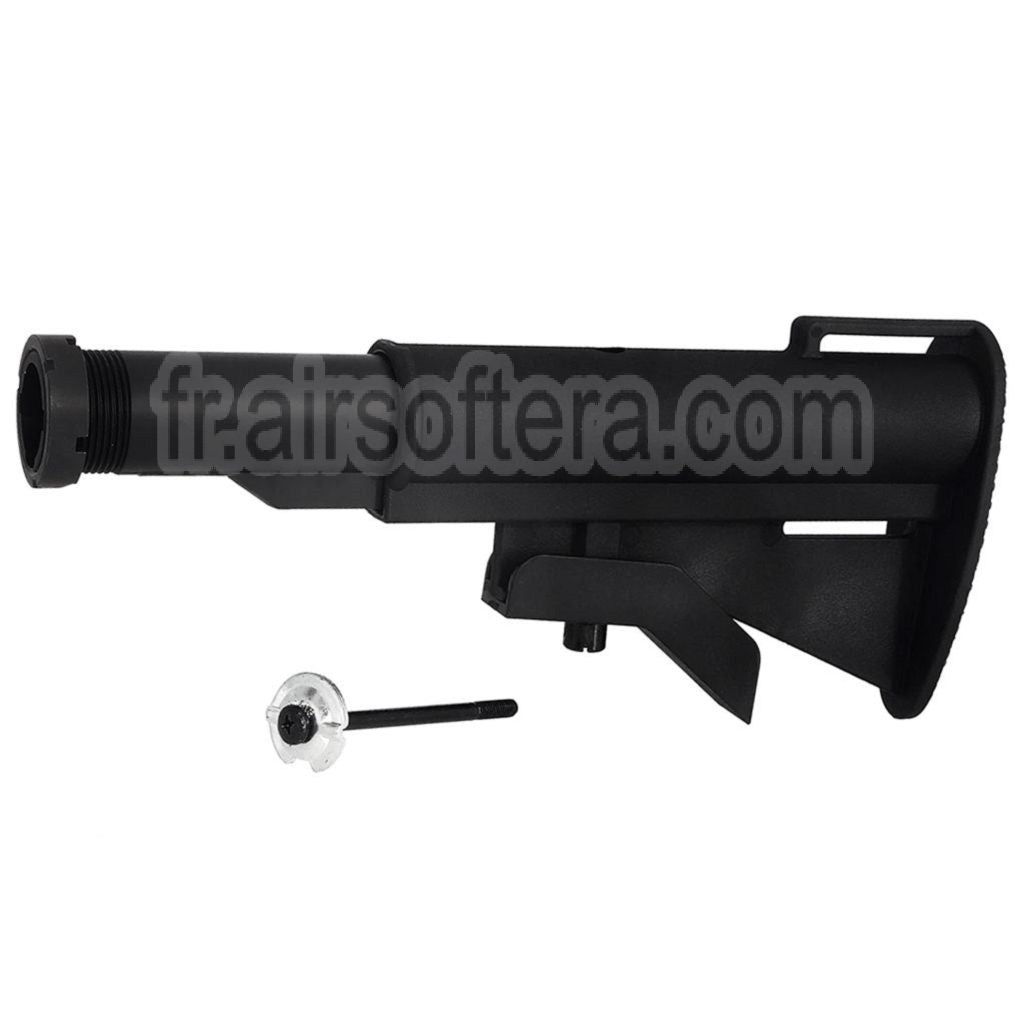 CYMA M733 Style Rétractable Crosse avec 2-Positions Tube Convient pour M4 M16 Série AEG Fusil Airsoft Noir