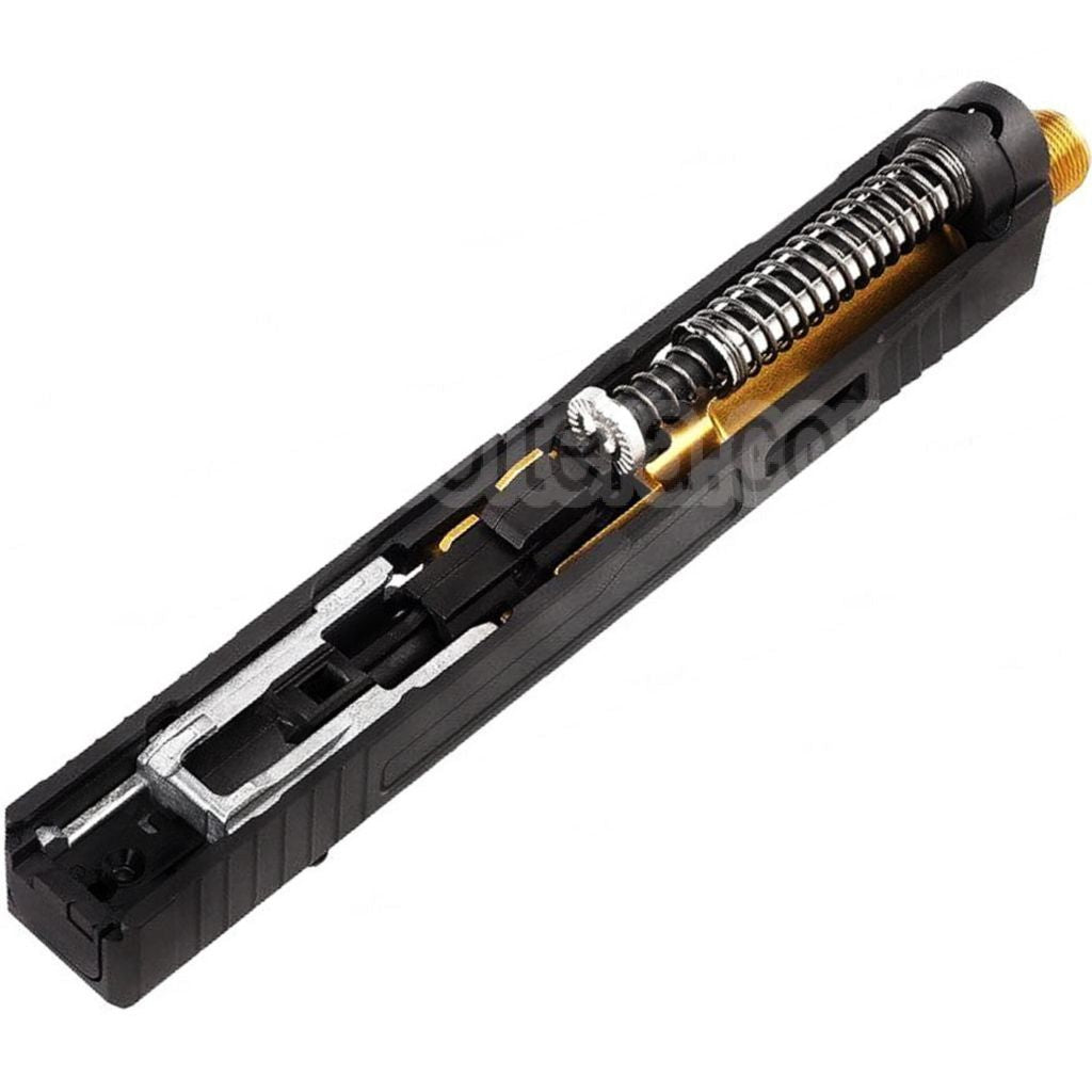 VFC CNC Aluminum Fowler Industries MKII Complet Haut Glissière Canon Set Convient pour Elite Force VFC G17 Gen5 GBB Pistolet Airsoft Noir