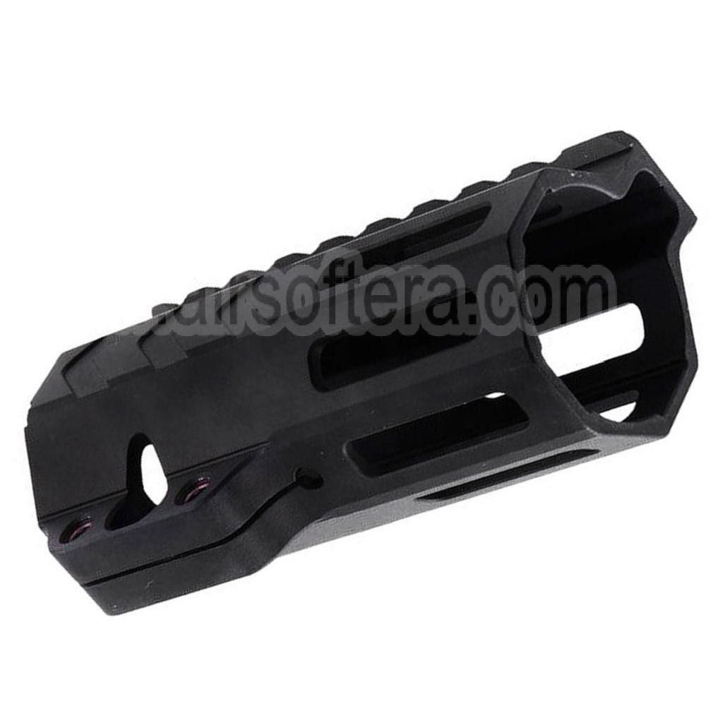 BAD Workhorse CNC Aluminium 4 Pouces Free Float M-LOK Rail de Garde-Main Convient pour VFC AR M4 Série GBB Fusil Airsoft Noir