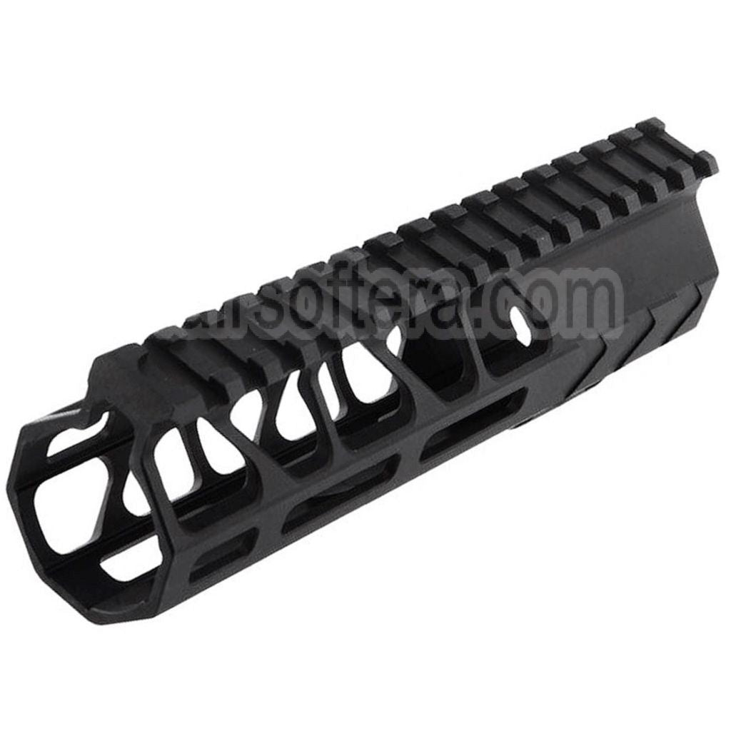 BAD Workhorse CNC Aluminium 6.7 Pouces Free Float M-LOK Rail de Garde-Main Convient pour VFC AR M4 Série GBB Fusil Airsoft Noir