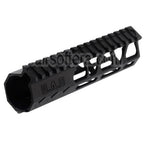 BAD Workhorse CNC Aluminium 6.7 Pouces Free Float M-LOK Rail de Garde-Main Convient pour VFC AR M4 Série GBB Fusil Airsoft Noir