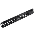 BAD Workhorse CNC Aluminium 13.5 Pouces Free Float M-LOK Rail de Garde-Main Convient pour VFC AR M4 Série GBB Fusil Airsoft Noir