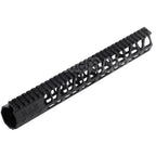 BAD Workhorse CNC Aluminium 13.5 Pouces Free Float M-LOK Rail de Garde-Main Convient pour VFC AR M4 Série GBB Fusil Airsoft Noir