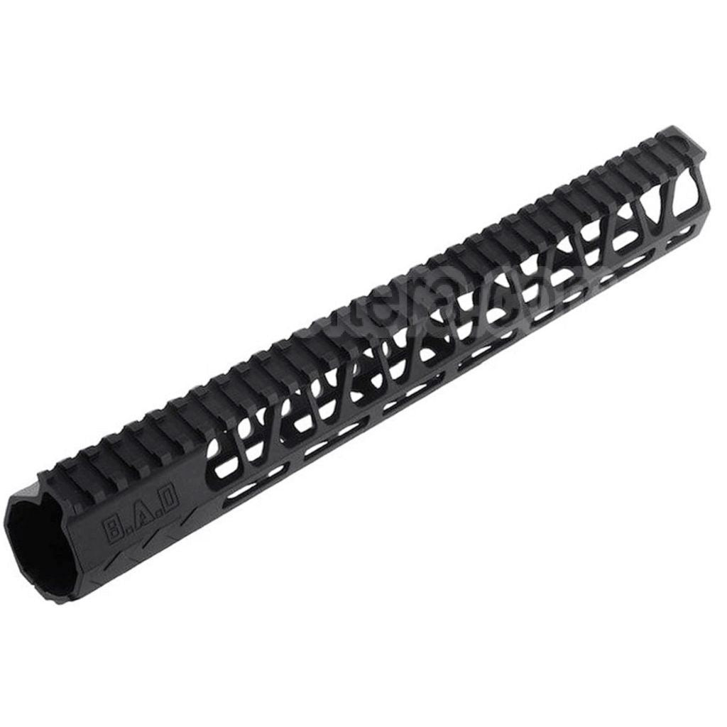 BAD Workhorse CNC Aluminium 13.5 Pouces Free Float M-LOK Rail de Garde-Main Convient pour VFC AR M4 Série GBB Fusil Airsoft Noir