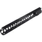 BAD Workhorse CNC Aluminium 15 Pouces Free Float M-LOK Rail de Garde-Main Convient pour VFC AR M4 Série GBB Fusil Airsoft Noir