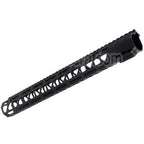 BAD Workhorse CNC Aluminium 15 Pouces Free Float M-LOK Rail de Garde-Main Convient pour VFC AR M4 Série GBB Fusil Airsoft Noir
