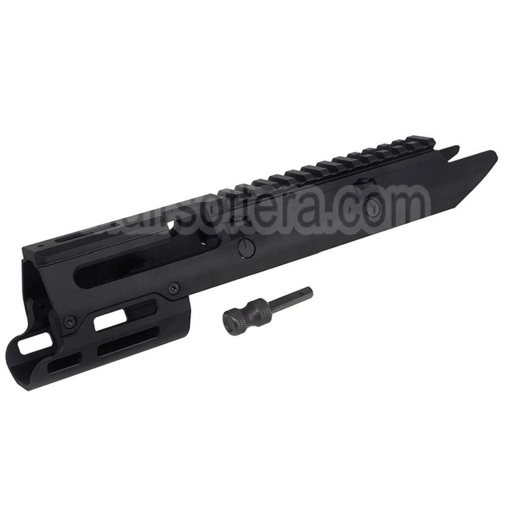 5KU CNC Aluminium M-LOK Rail de Garde-Main avec Chargement Poignée Convient pour CYMA MP5K Série GBB Fusil Airsoft Noir