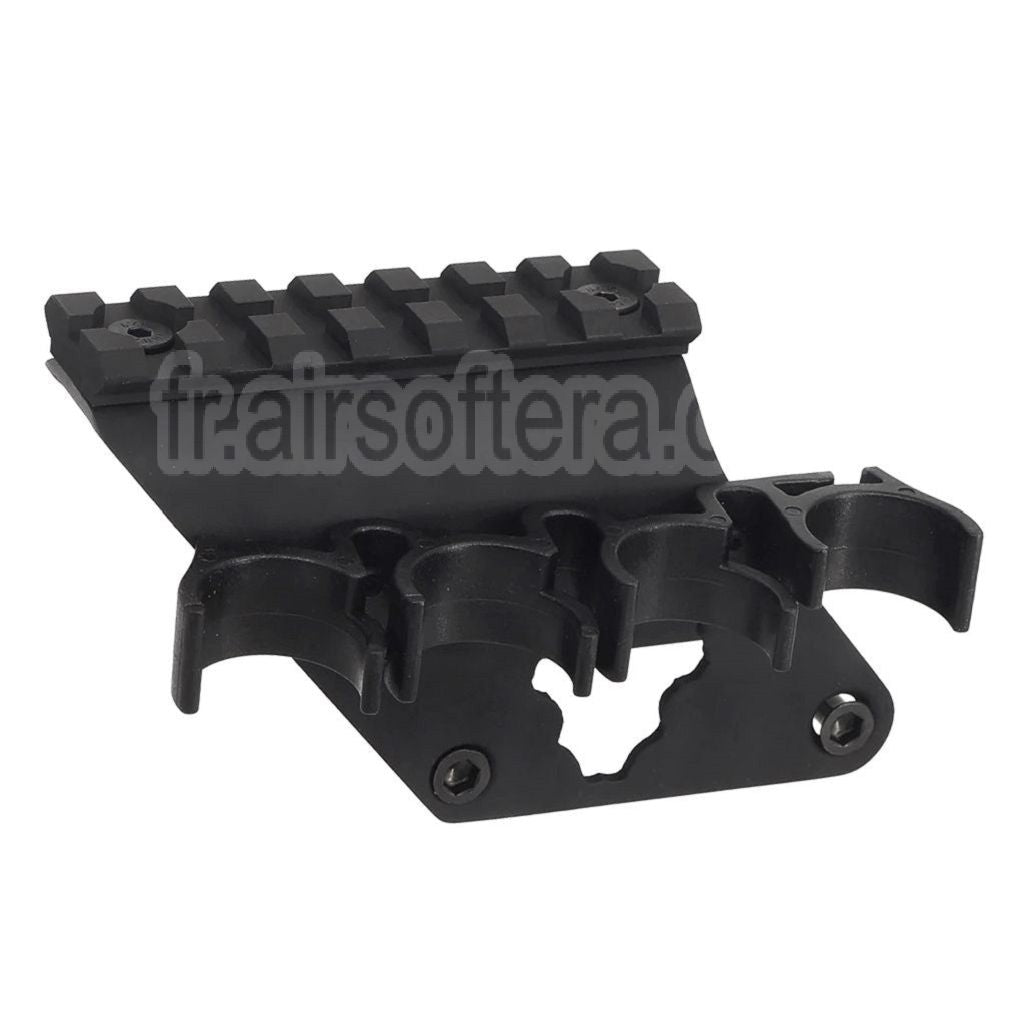 APS 7-Slots 20mm Top Rail Visée Montage avec 4x Cartouche Collecteur Sac Convient pour APS CAM870 Série Shotgun Airsoft