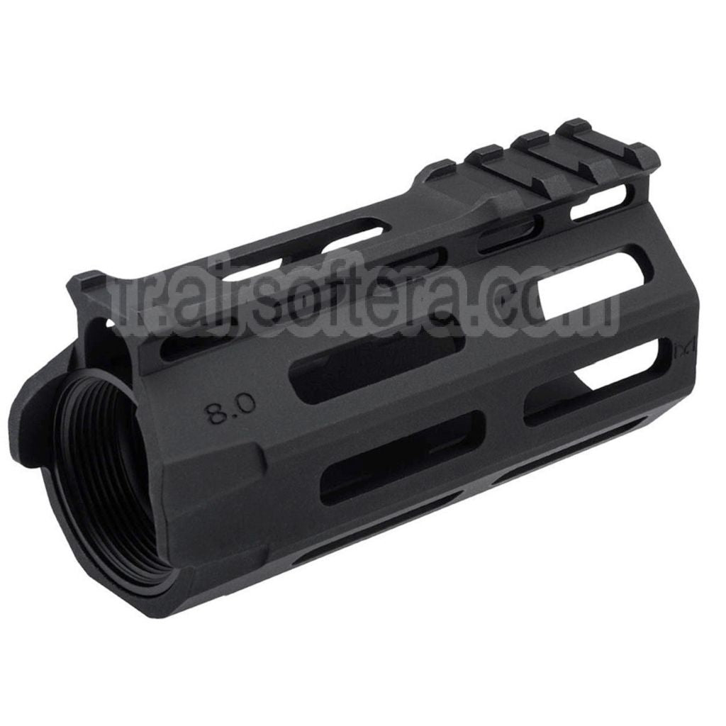 APS 4 Pouces Evolution Tech 8.0 M-Lok Tactique Rail de garde-main avec intérieur et extérieur canon Convient pour APS ASR Tokyo Marui M4 Série AEG Haut Airsoft Boîtier