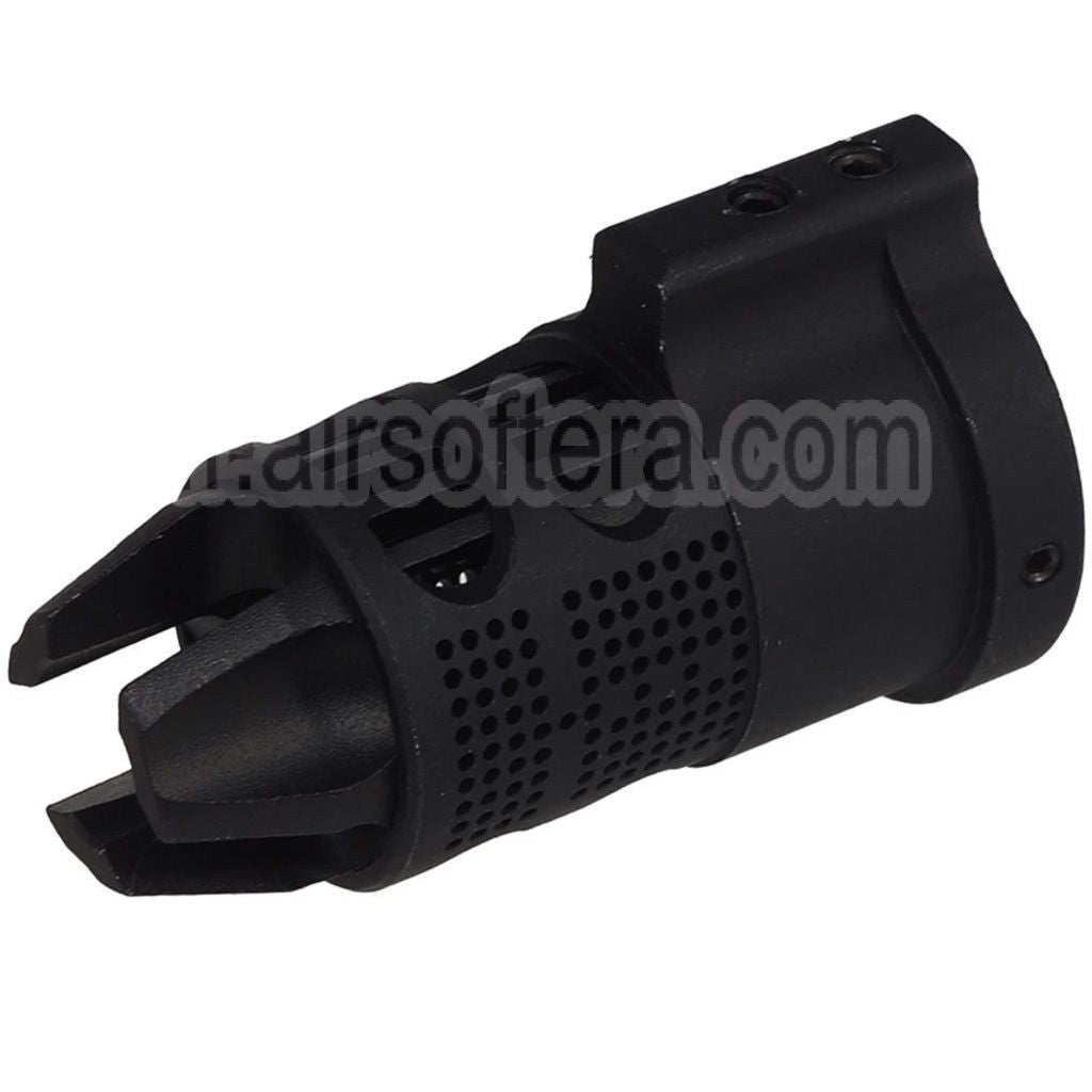 E&amp;C Epsilon 556 Style Cache-Flamme Filetage -14mm CCW sens antihoraire avec Blast Diverter