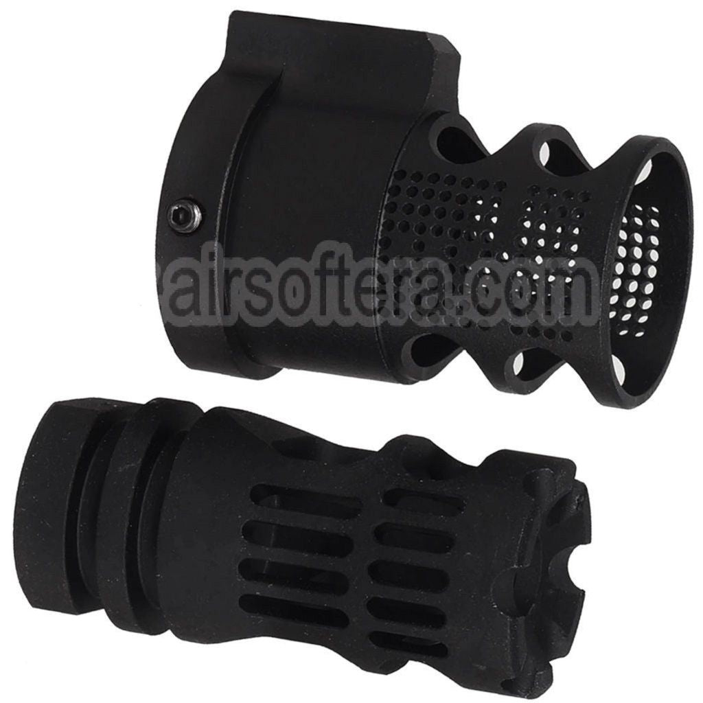 E&amp;C Gamma 556 Style Cache-Flamme Filetage -14mm CCW sens antihoraire avec Blast Diverter