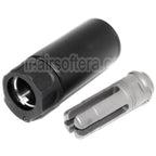 E&amp;C 94mm Warden QD Détachement rapide Silencieux avec Filetage -14mm CCW sens antihoraire Cache-Flamme