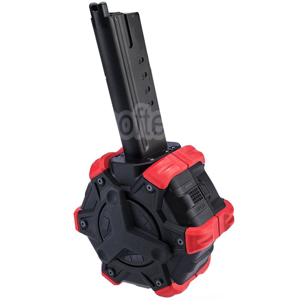 Chargeur de gaz adaptatif Armorer Works AW Custom 350 billes compatible avec le pistolet airsoft Armorer Works AW / WE (WE-TECH) Desert Eagle GBB.
