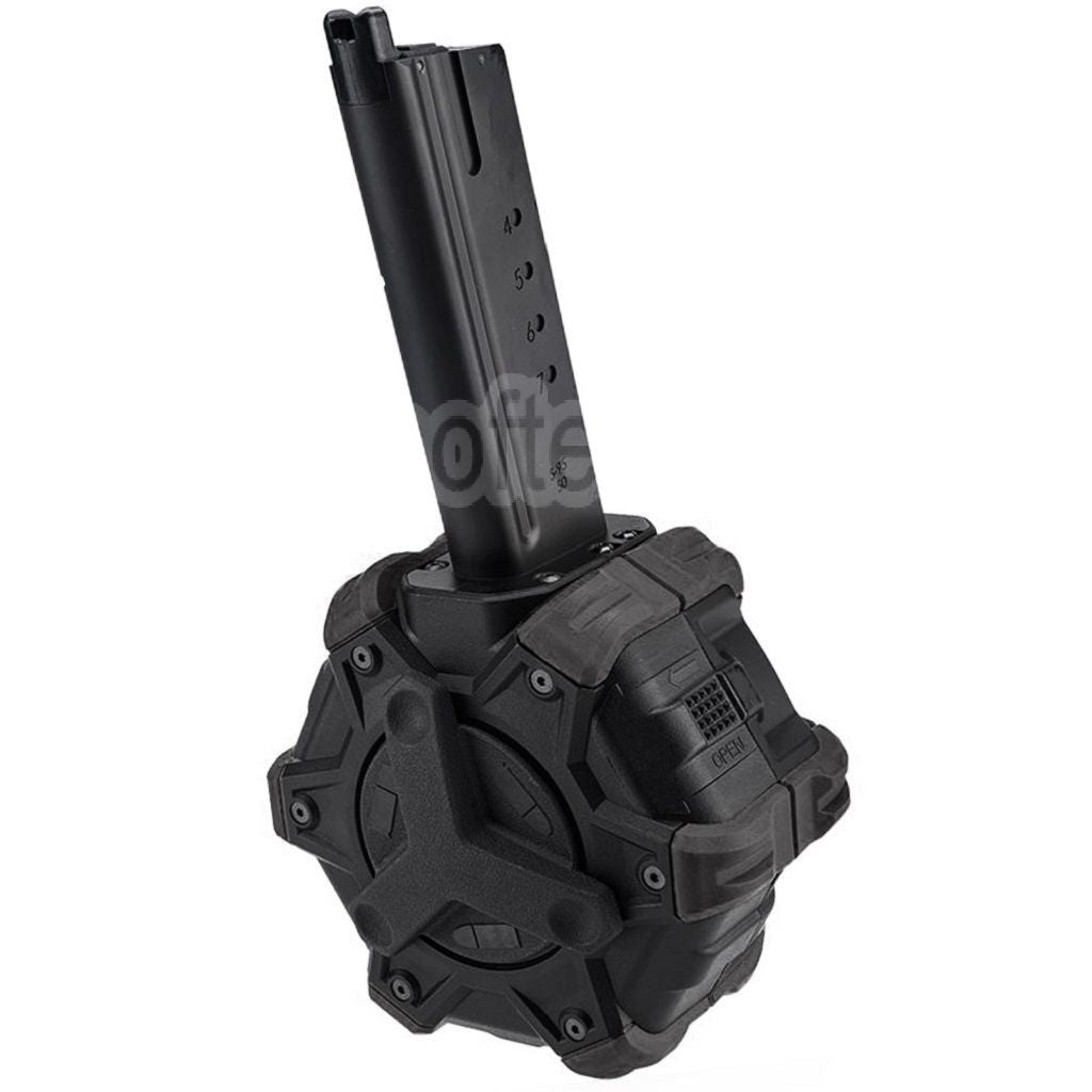 Chargeur de gaz adaptatif Armorer Works AW Custom 350 billes compatible avec le pistolet airsoft Armorer Works AW / WE (WE-TECH) Desert Eagle GBB.