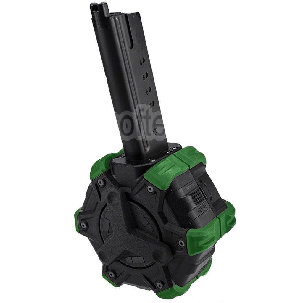 Chargeur de gaz adaptatif Armorer Works AW Custom 350 billes compatible avec le pistolet airsoft Armorer Works AW / WE (WE-TECH) Desert Eagle GBB.
