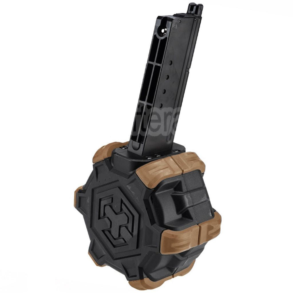 Chargeur de gaz adaptatif Armorer Works AW Custom 350 billes compatible avec le pistolet airsoft Armorer Works AW / WE (WE-TECH) Desert Eagle GBB.